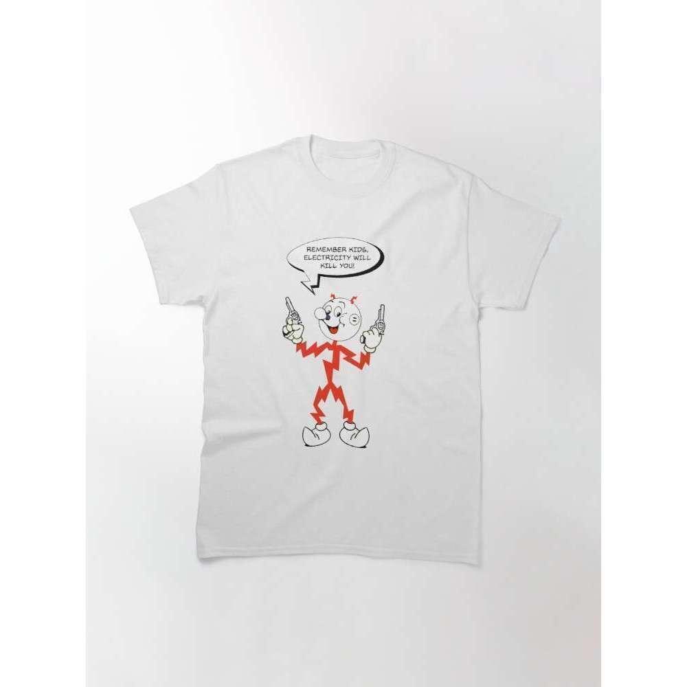Reddy Kilowatt Warning Retro Electric Utility Graphic T-Shirt